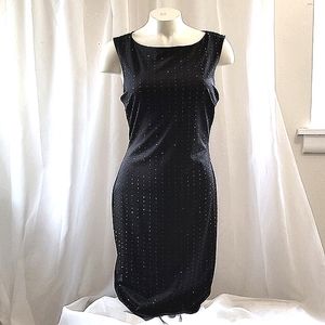 Midnight | Black Studded Rhinestone Mini Dress - Size Med